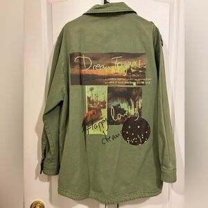 Zara Green Graphic Jacket